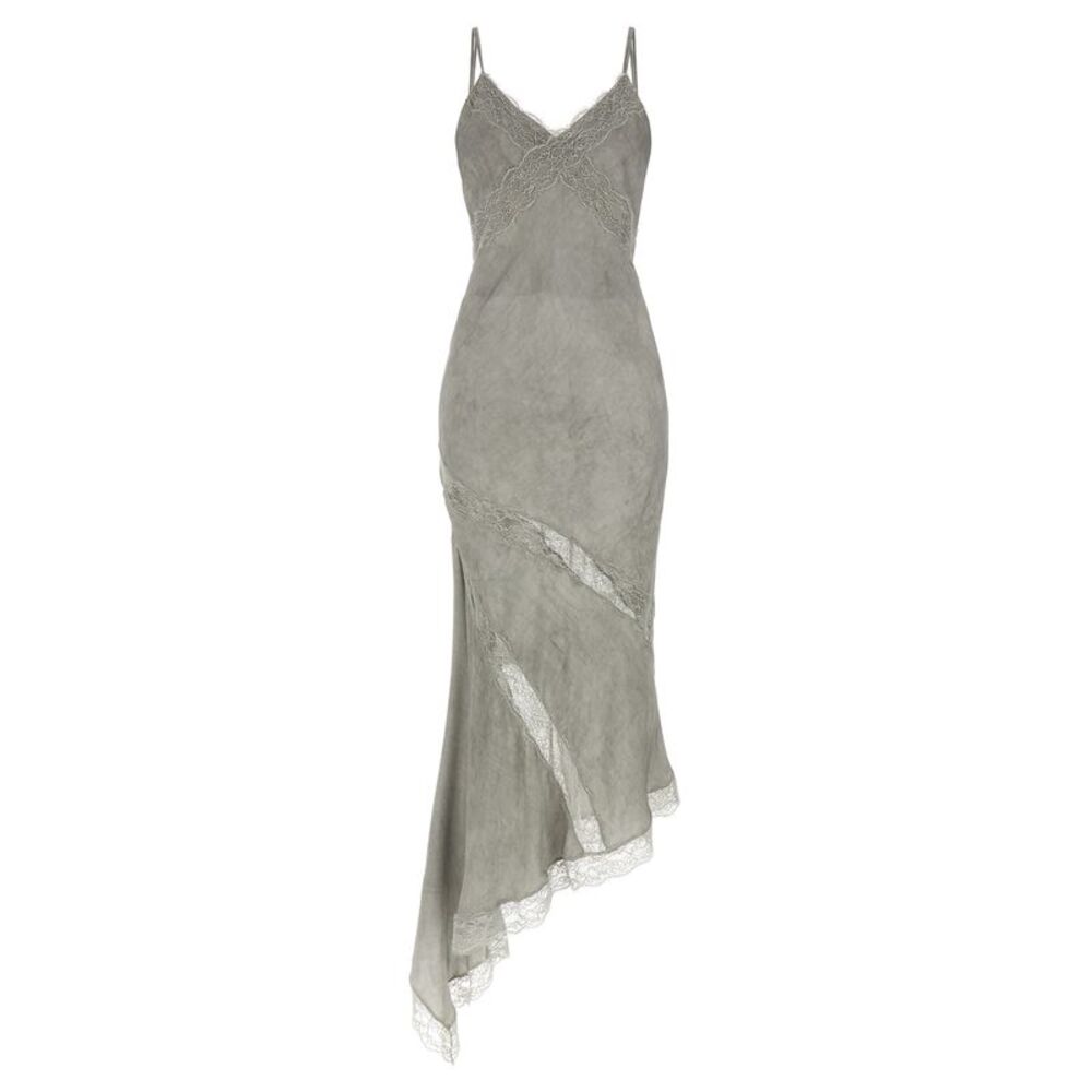 The Andamane Gray Viscose Long Women's Dress